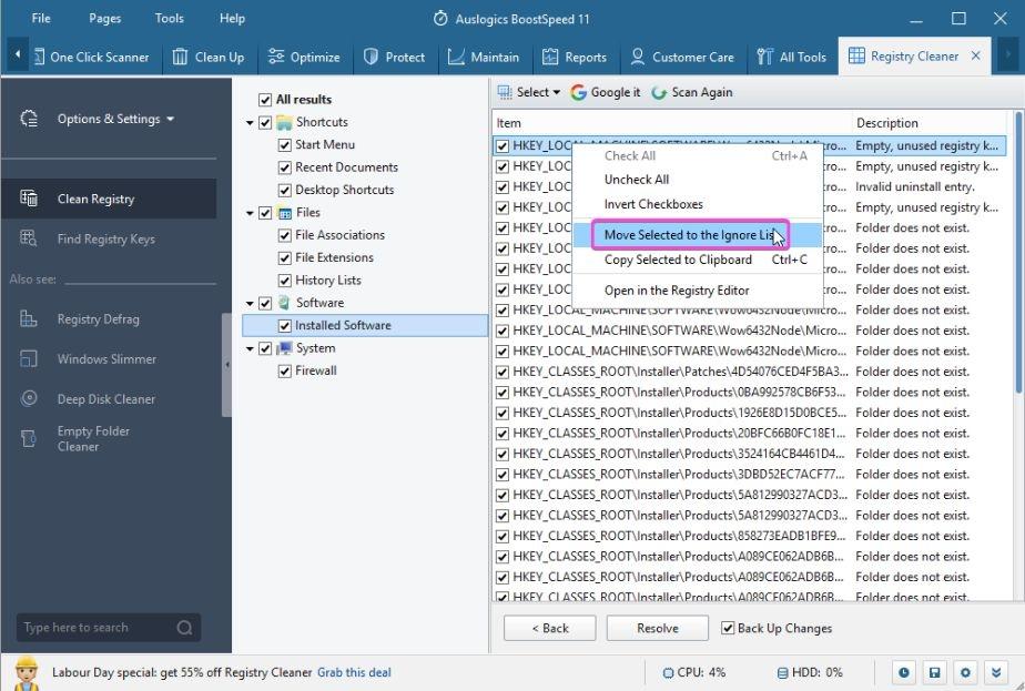 AuslogicsRegistryCleanerProfessional,注册表.